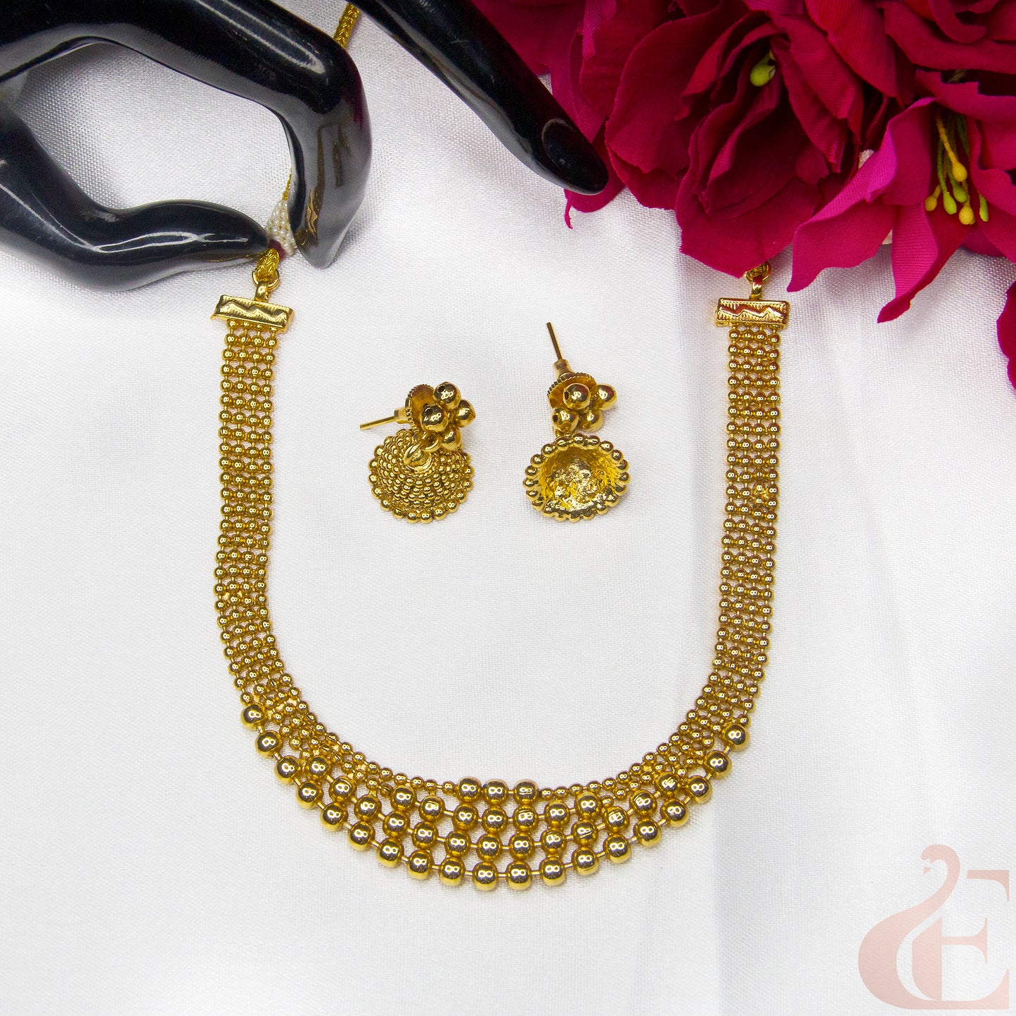 Top view of Elegant Antique Necklace & Earrings