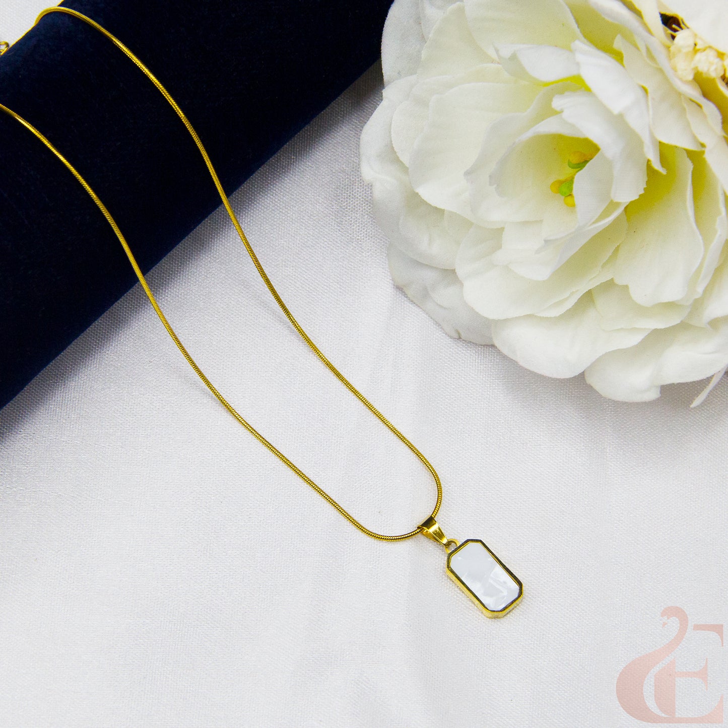 Stainless Steel Reversible Simple Chain With Pendent 03