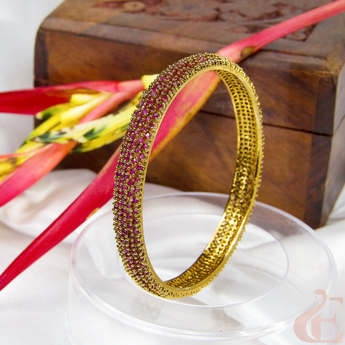 Premium AD stone Antique Bangle ( 1 Pcs )