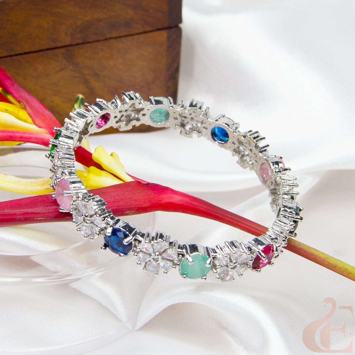 Premium Quality AD Multi Color Stone Bangle (1 PCS)