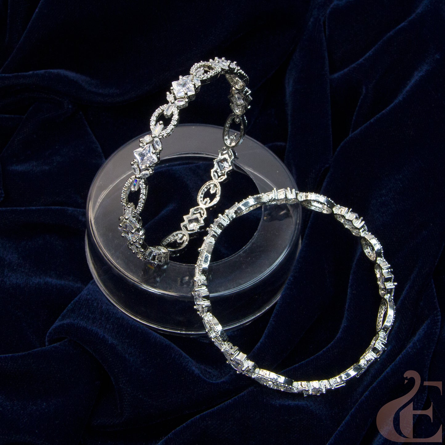 Premium Quality AD White Stone Bangle ( 1 pair )