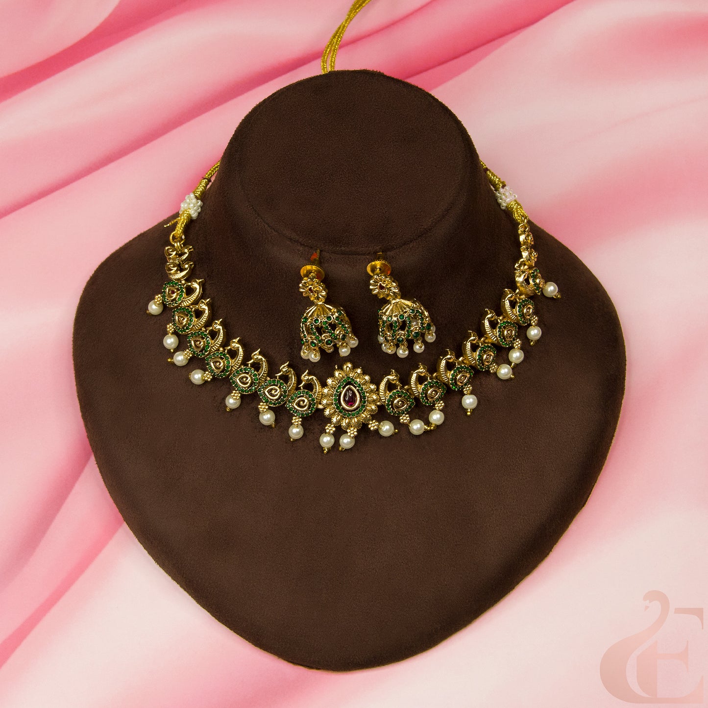 Antique AD Necklace & Jhumka 28