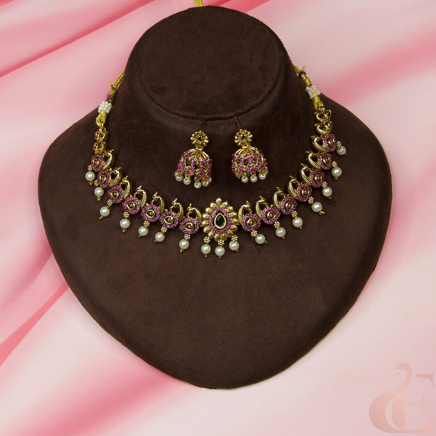 Antique AD Necklace & Jhumka 28