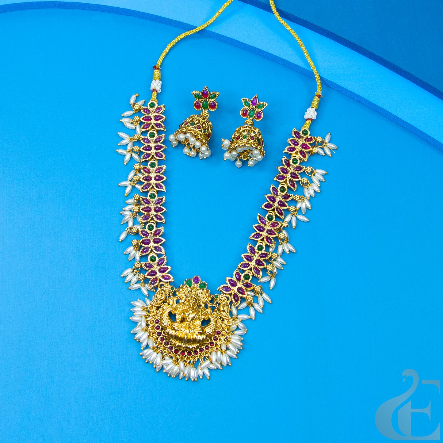 Antique Temple Necklace & Jhumka 61