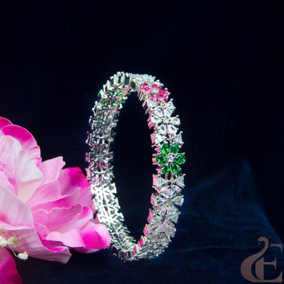 Front view of AD Stone Premium Bangles (1 Pcs) Multi color