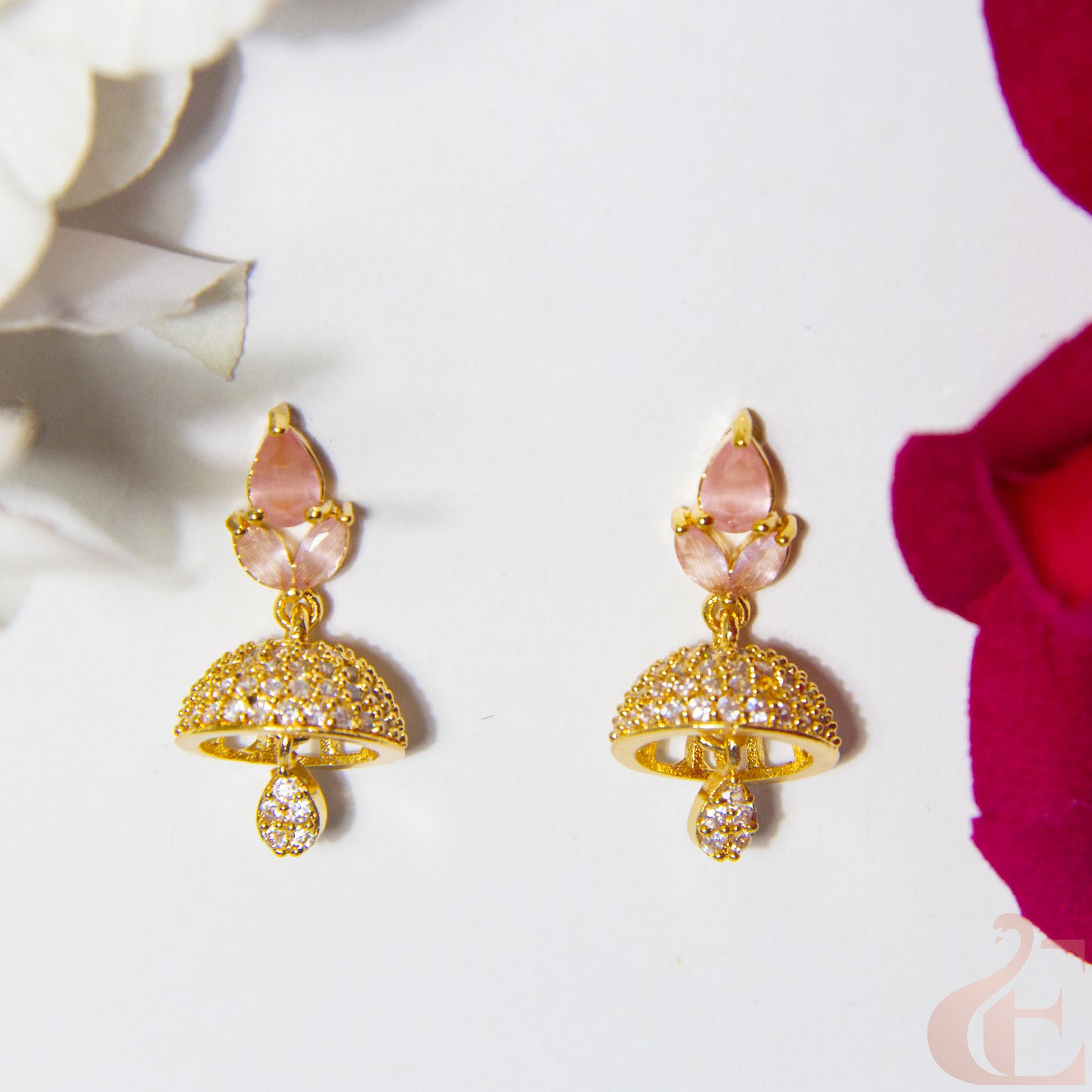 Top view of Antique AD Premium Jhumka 126