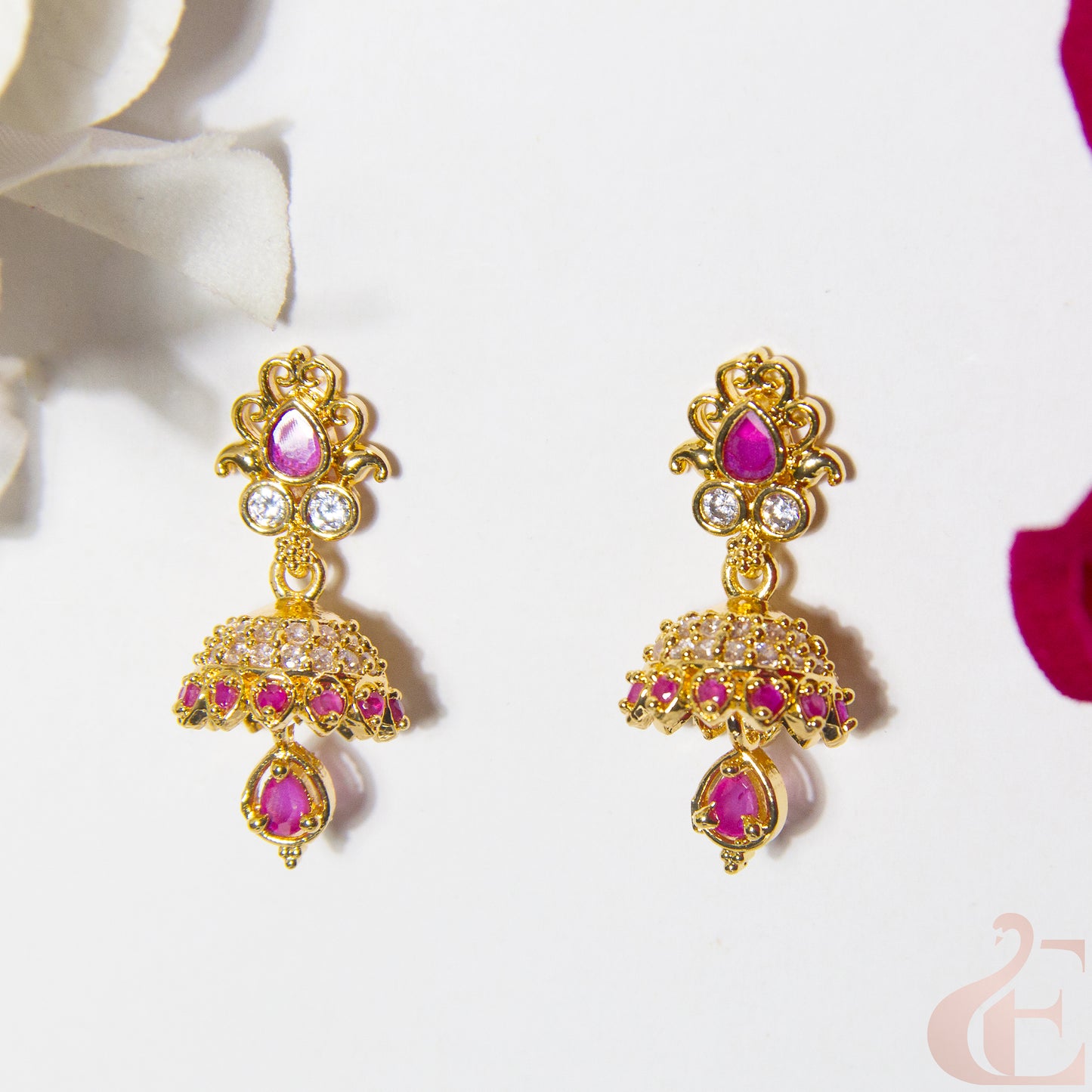 Top view of Antique AD Premium Jhumka 130