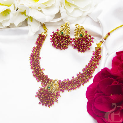 Top view of Antique Choker Necklace & Earrings 137