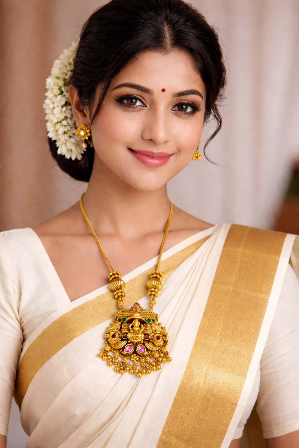 Antique Temple Necklace & Earrings 205