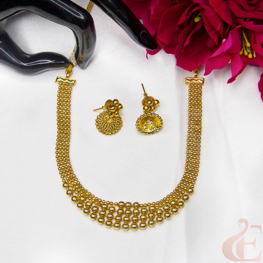 Top view of Elegant Antique Necklace & Earrings 