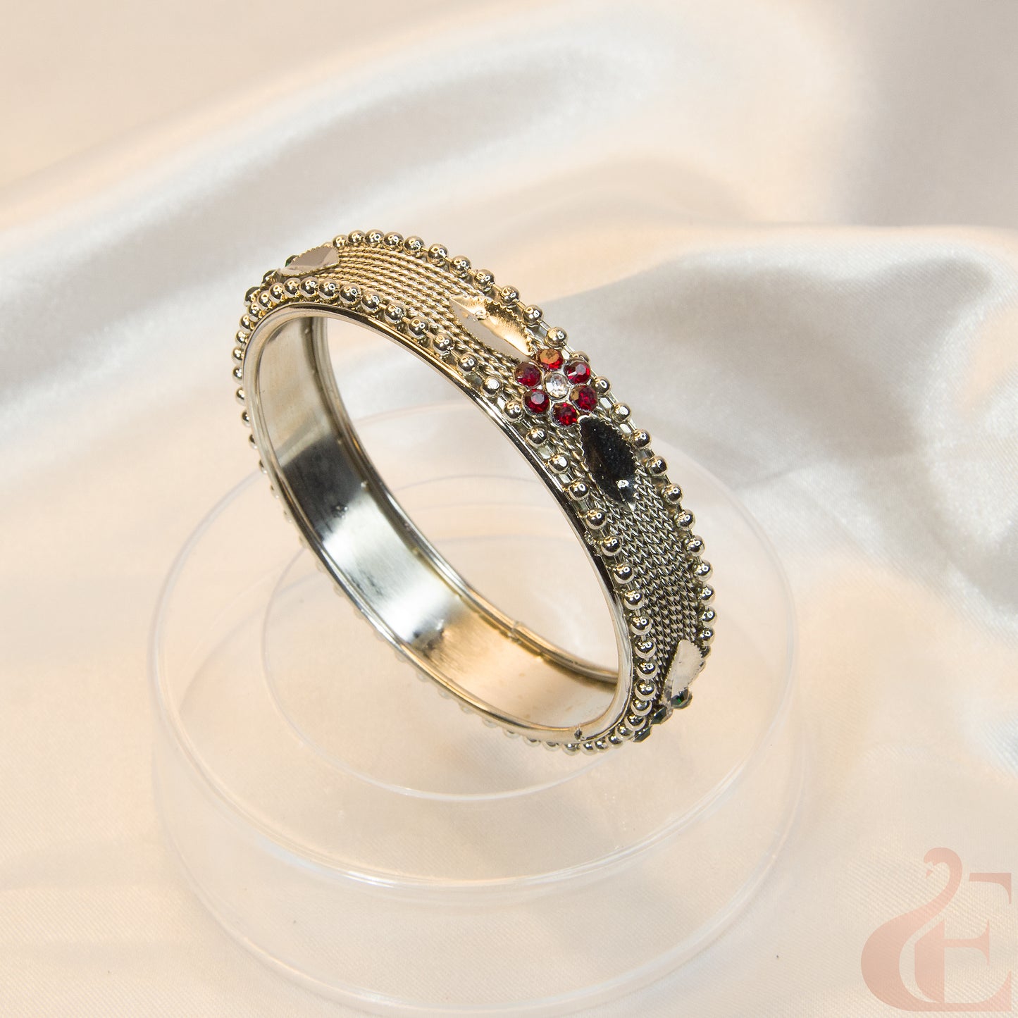 Silver finish  Oxidised Bangle (1 PCS)