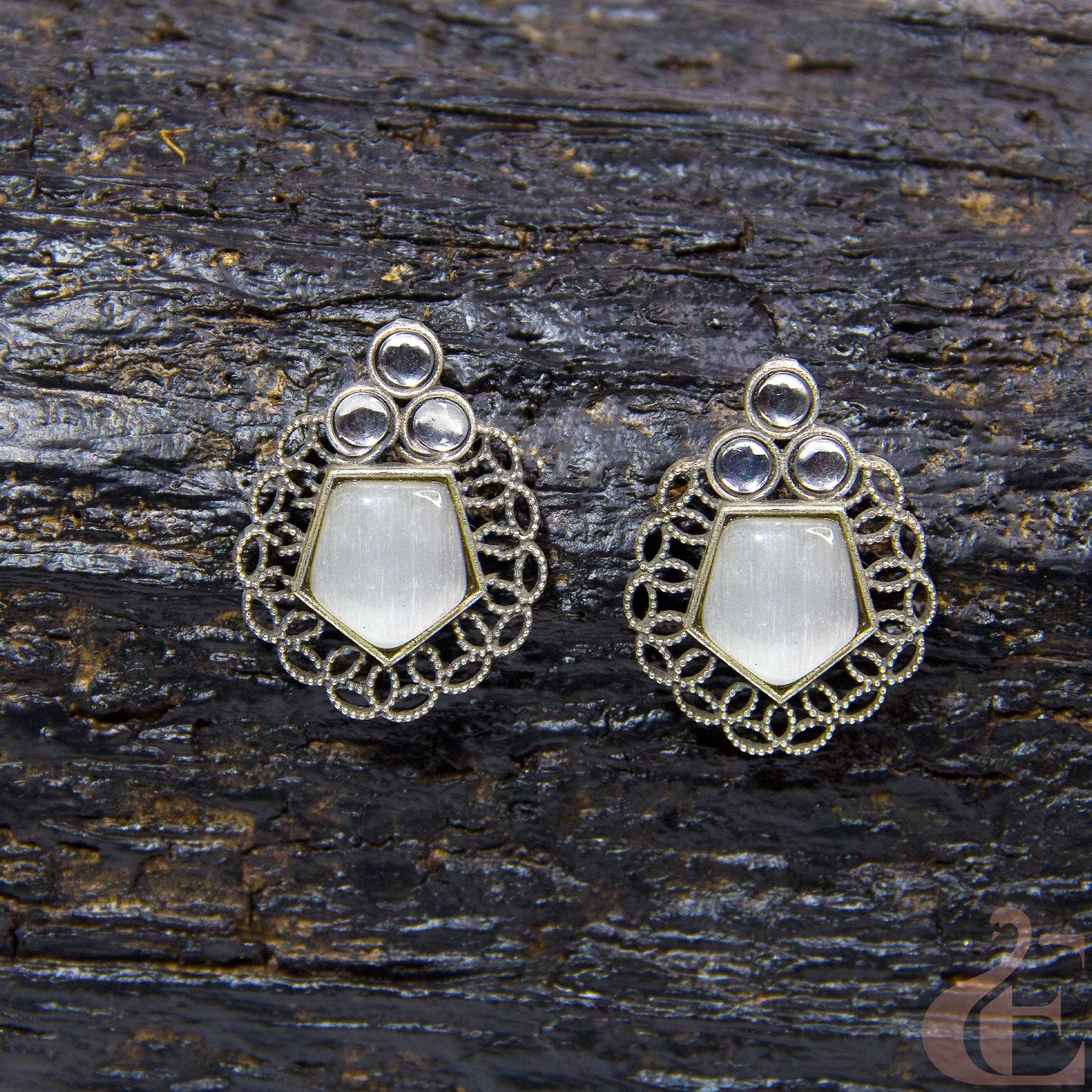 Premium Silver Replica Earrings 02