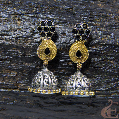 Silver Replica Long Jhumka Earrings 07