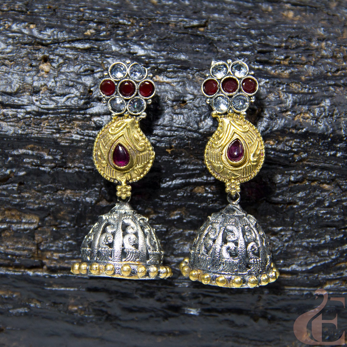 Silver Replica Long Jhumka Earrings 07