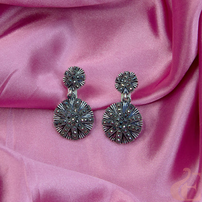 Matallic Toned Contemporarydrop Earring