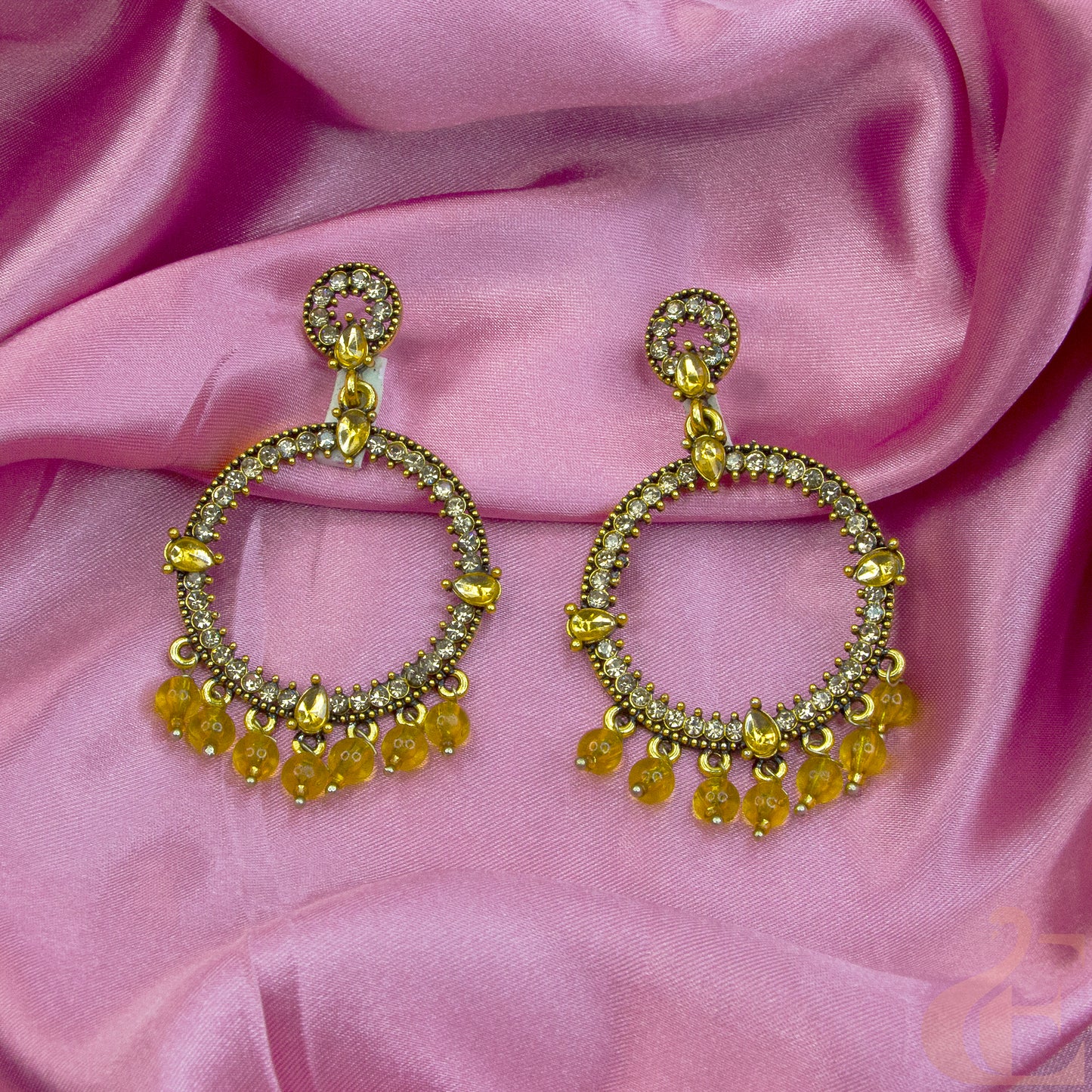 Pearl Beads work Hanging Earring