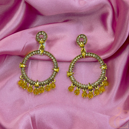 Pearl Beads work Hanging Earring