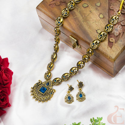 Mehndi Finish Necklace & Earrings 136