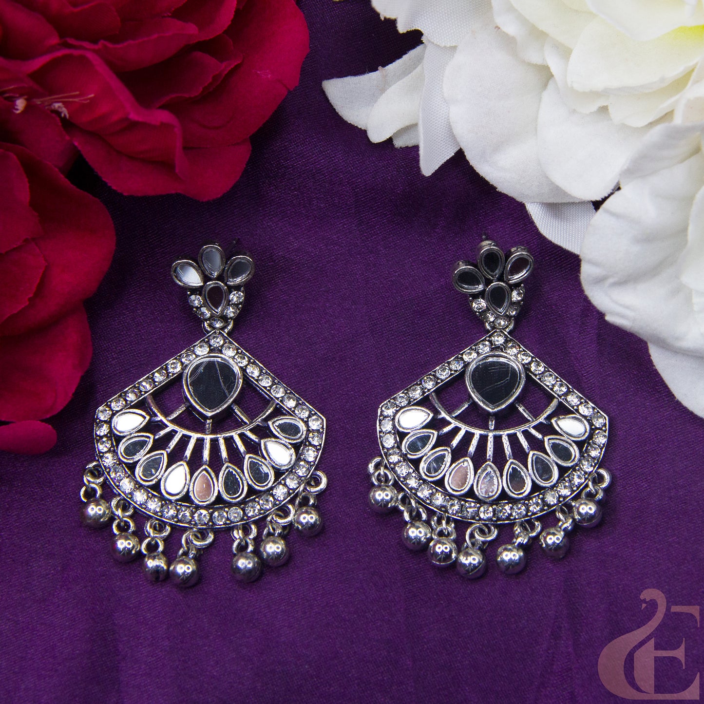 Top view of Oxidized Earrings 132
