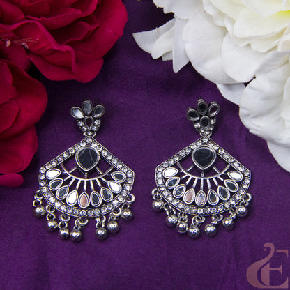 Top view of Oxidized Earrings 132
