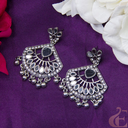 Top view of Oxidized Earrings 132