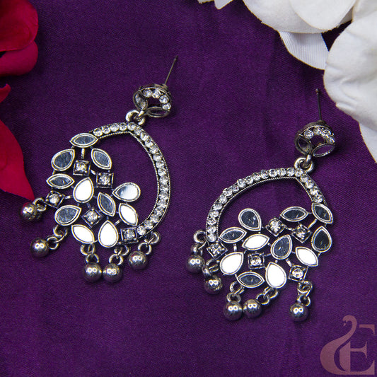 Top view of Oxidized Earrings 133