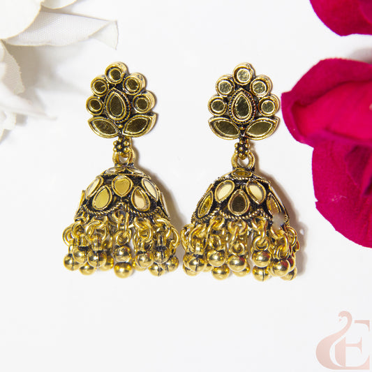 Top view of Trendy Oxidized Earrings 