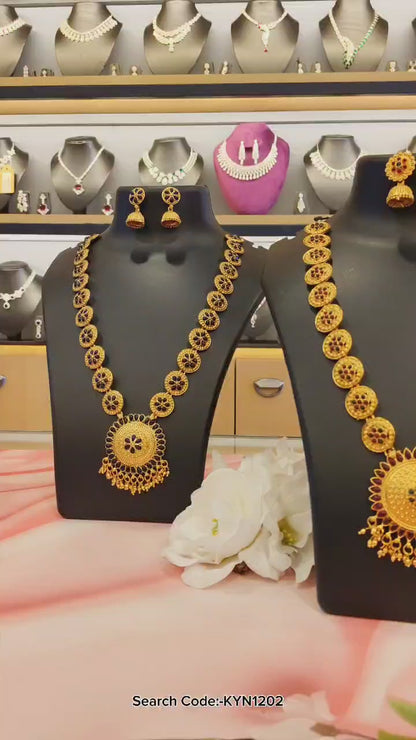 Antique long Necklace & Earrings 02