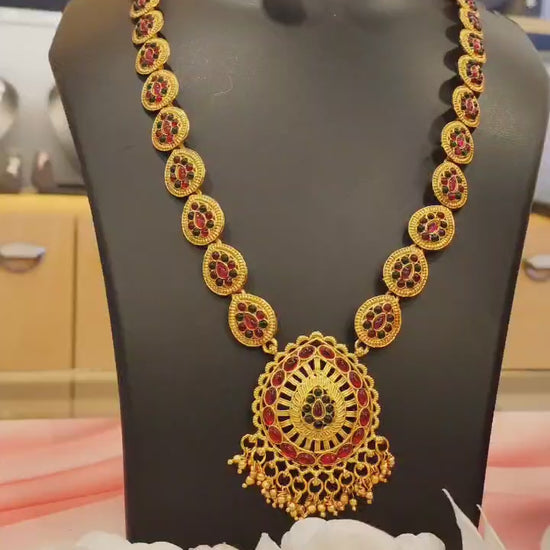 Antique long Necklace & Earrings