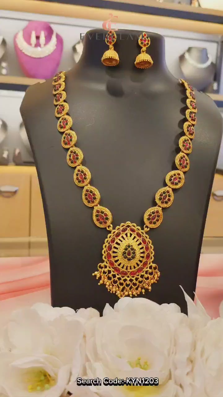 Antique long Necklace & Earrings