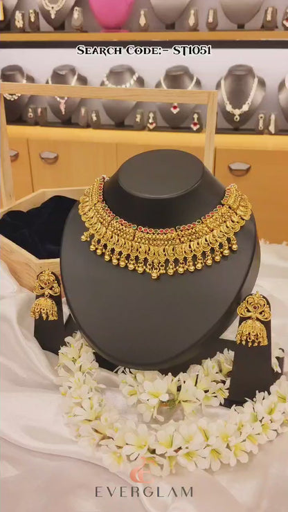 Gold Plated Necklace & Jhumka 51
